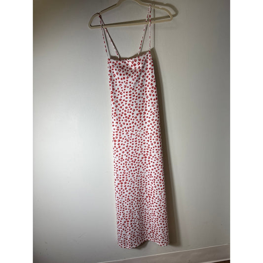 NWT Commense Red And White Floral Maxi Dress Sz XS