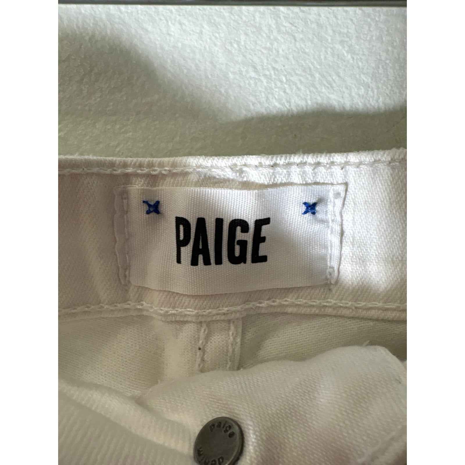 Paige White Denim Cuffed Shorts Sz 27