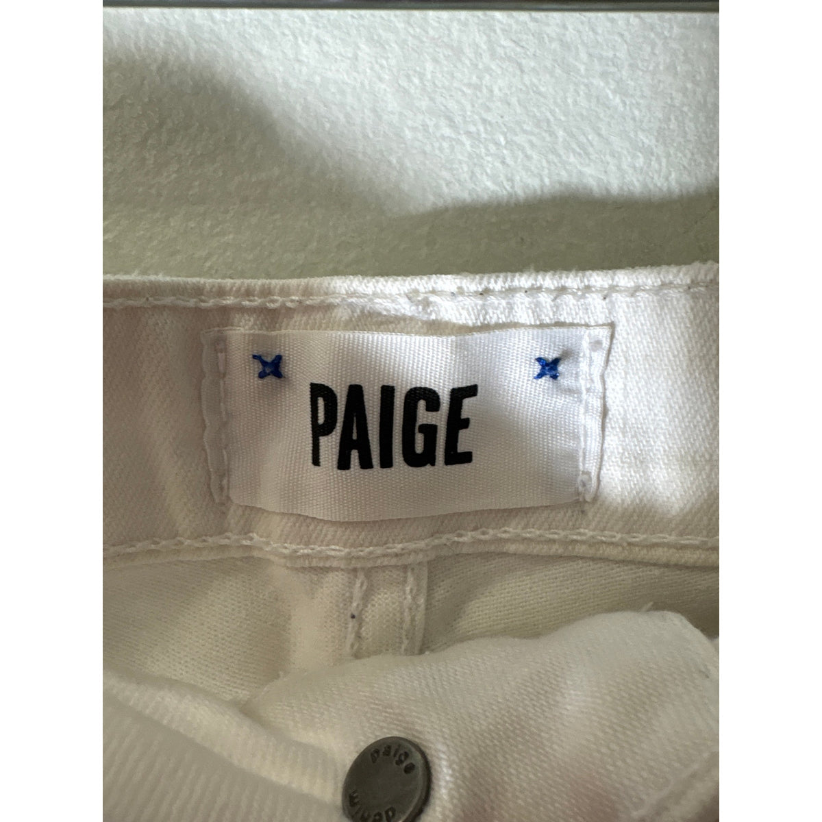 Paige White Denim Cuffed Shorts Sz 27