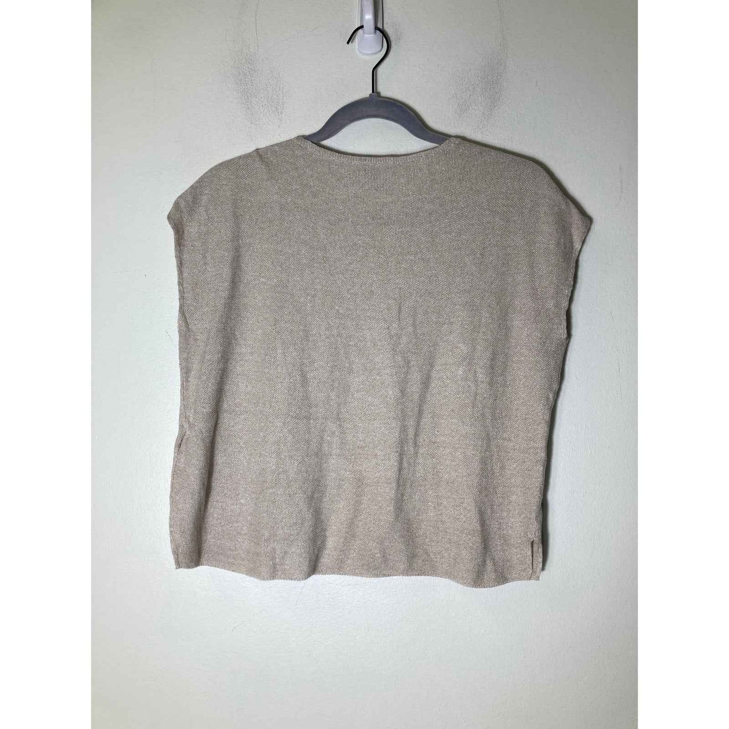Eileen Fisher Tan Lightweight Pullover Shortsleeve Top Sz XXS