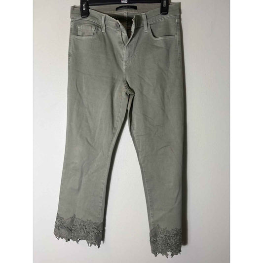 J Brand Mint Green Selena Denim Sz 30