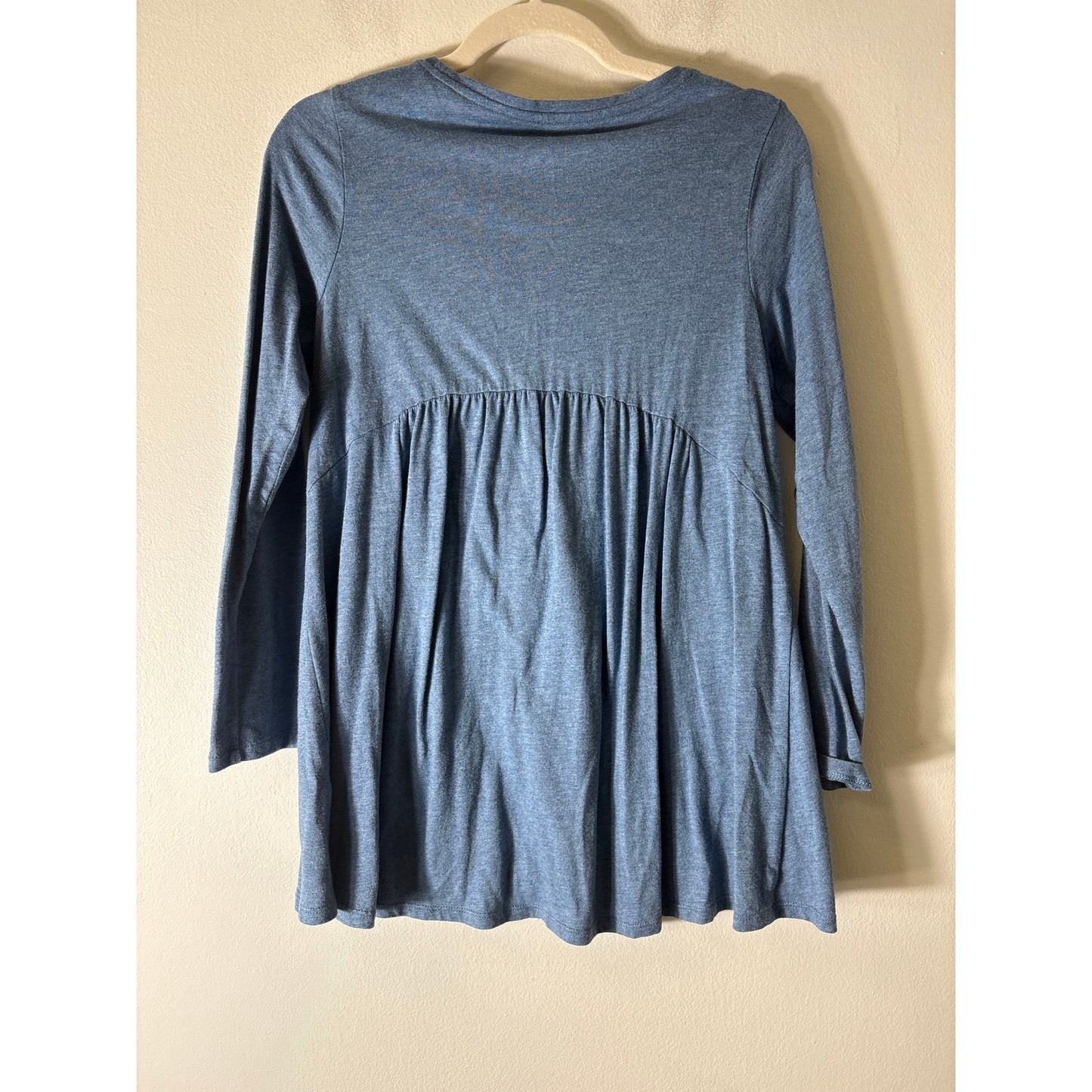 Pure J.Jill Blue Shirred Back Tunic Tee Sz SP