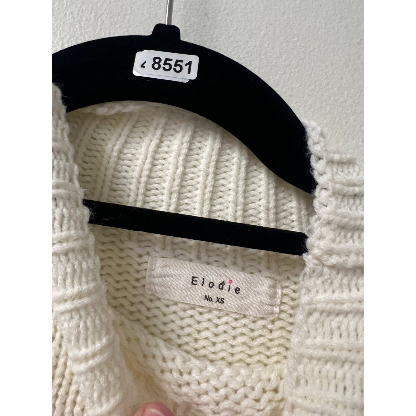 Elodie White and Black Stripe Sweater Sz XS