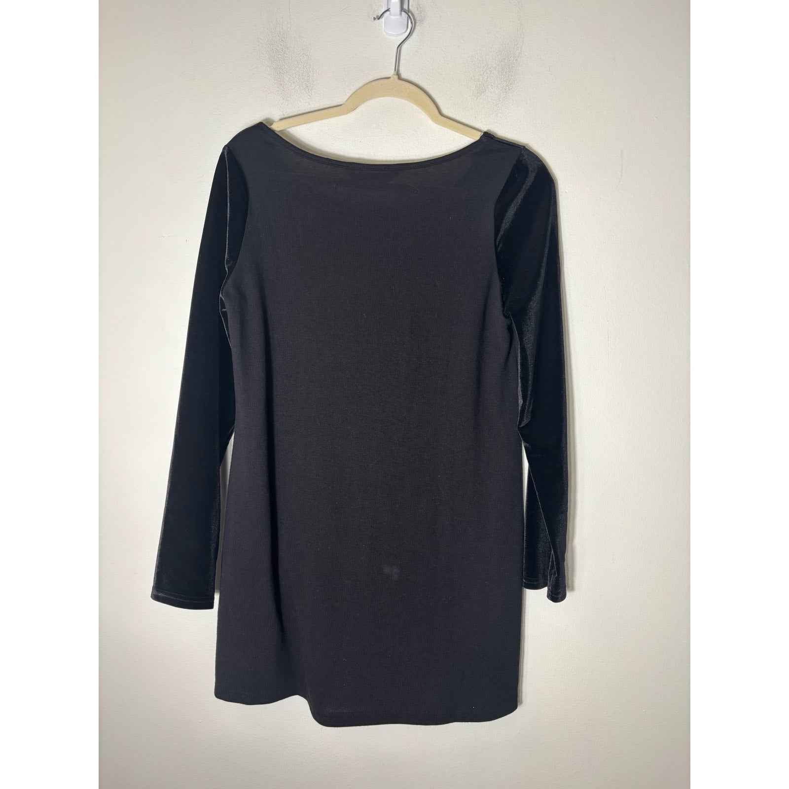 Soft Surroundings Black Velvet Pant and Top Set Sz S