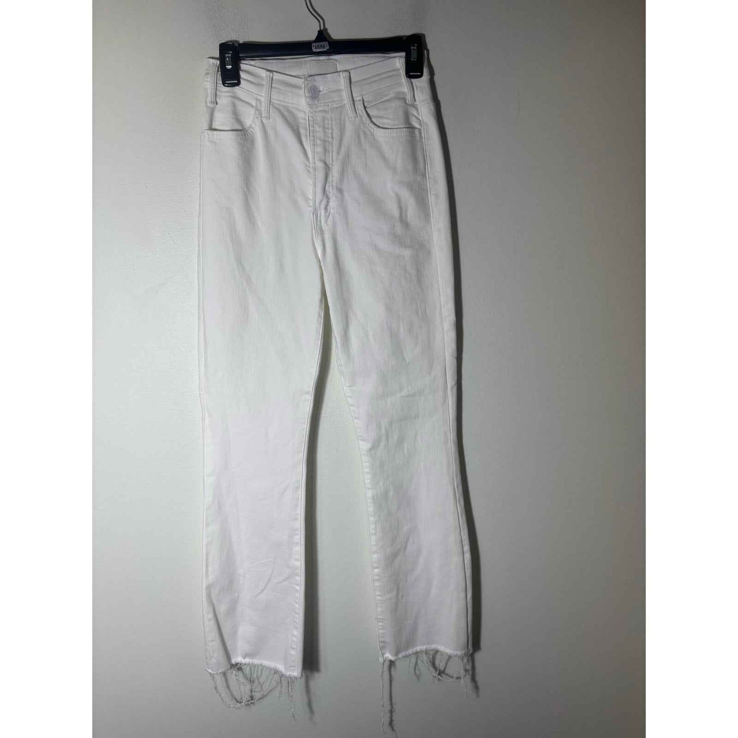 Mother White The Hustler Ankle Fray Sz 27