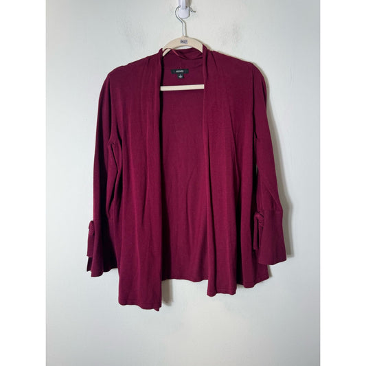 Alfani Maroon Open Cardigan With Bell Sleeves Sz S