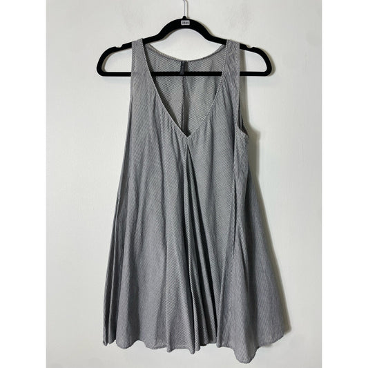Riller Gray/White striped Mini Tent Dress Sz 0