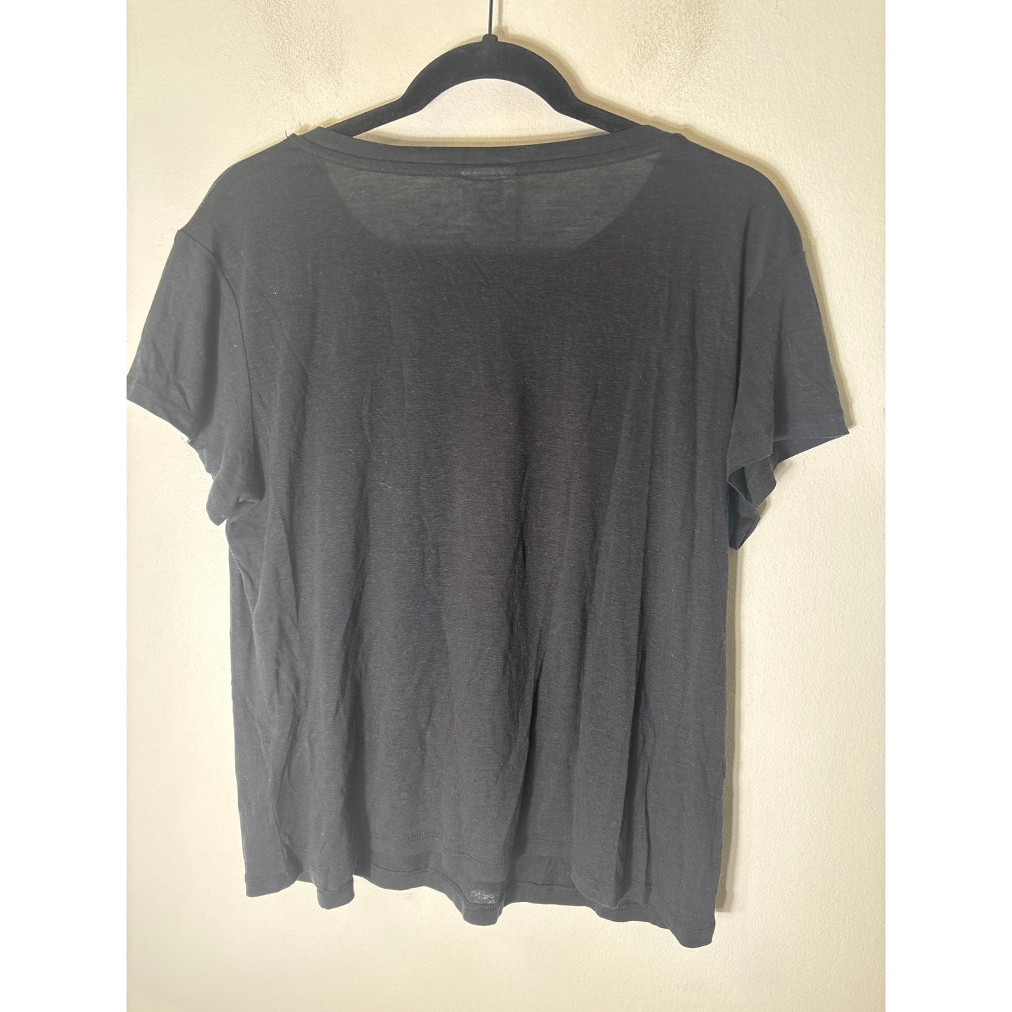 Varley Black Short Sleeve Crew Neck Tee Shirt Sz M