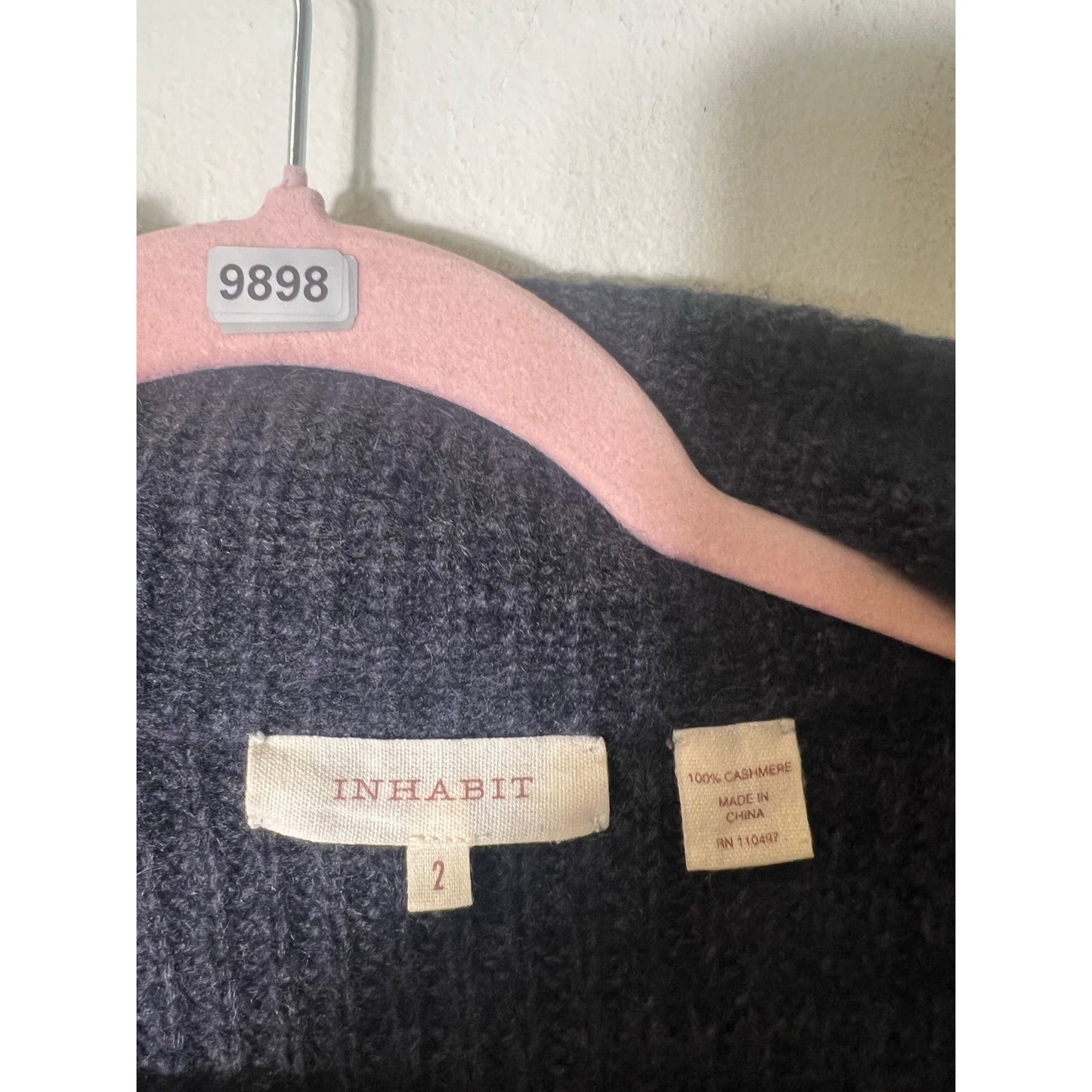 Inhabit Gray Cashmere Cardigan Sweater Sz 2