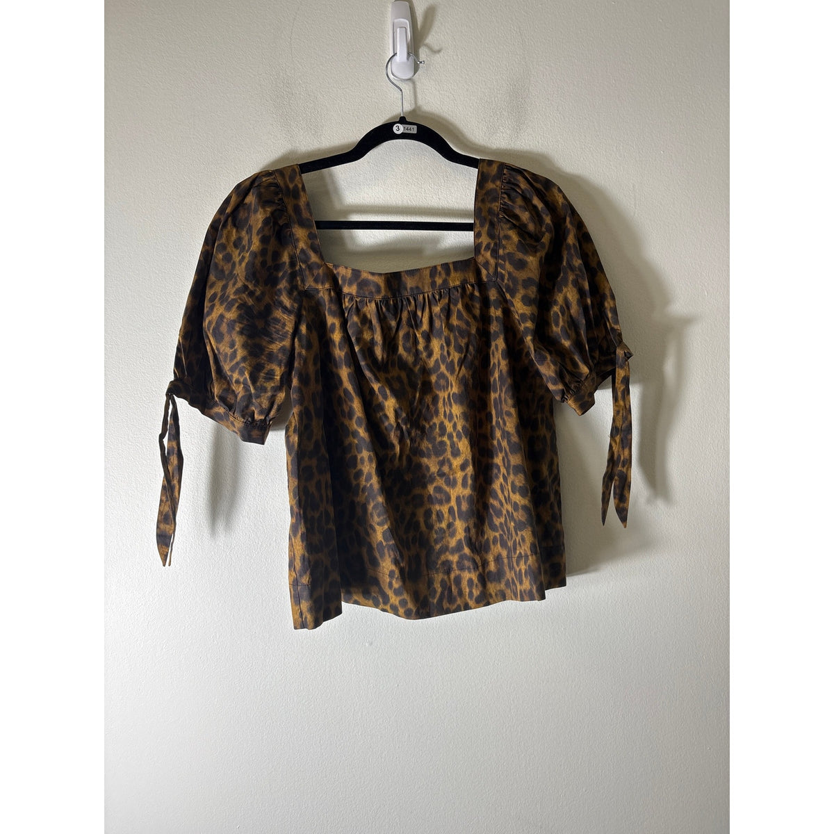 Rebecca Minkoff Brown and Black Cheetah Print Top Sz S
