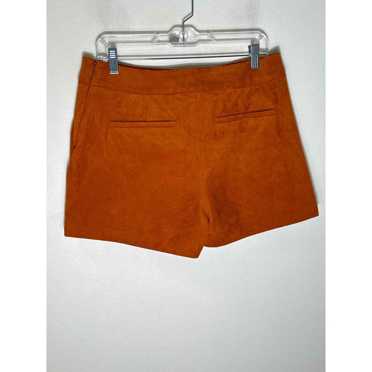 Marie Oliver Dark Orange Faux Suede Short Shorts Sz 6
