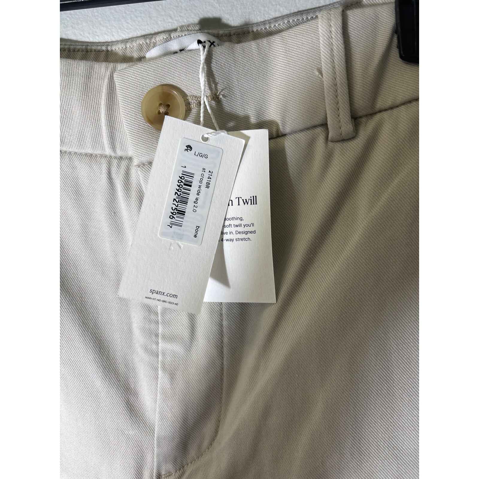 NWT Spanx Khaki Twill Pants Sz 12