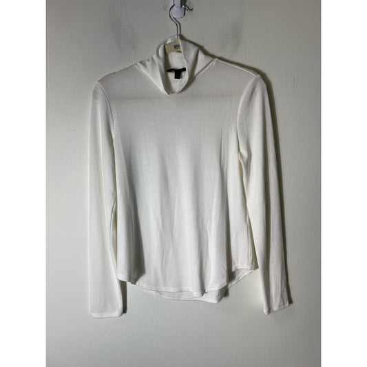 Banana Republic Off White Long Sleeve Mock Neck Shirt Sz S