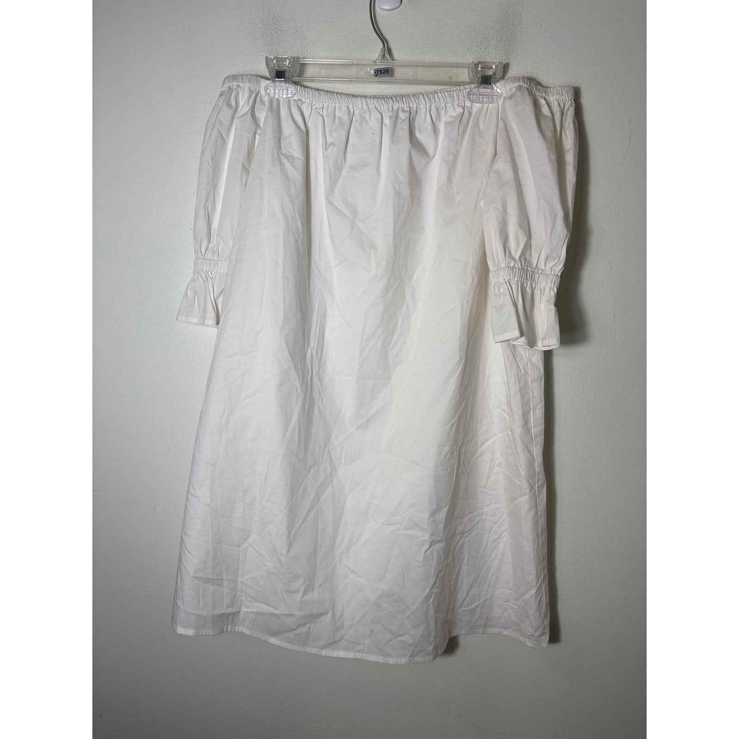 1.STATE White Off the Shoulder Half Sleeve Cotton Mini Dress Sz M