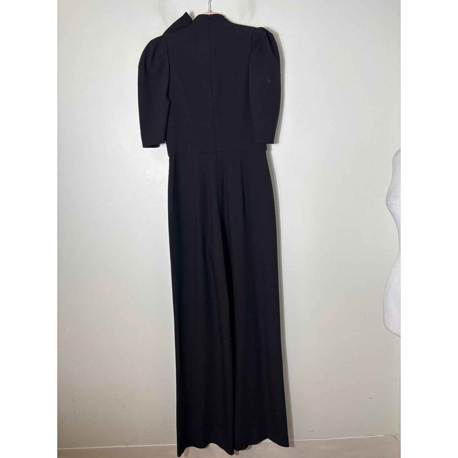 Black Halow Black Bow Jumpsuit Sz 8