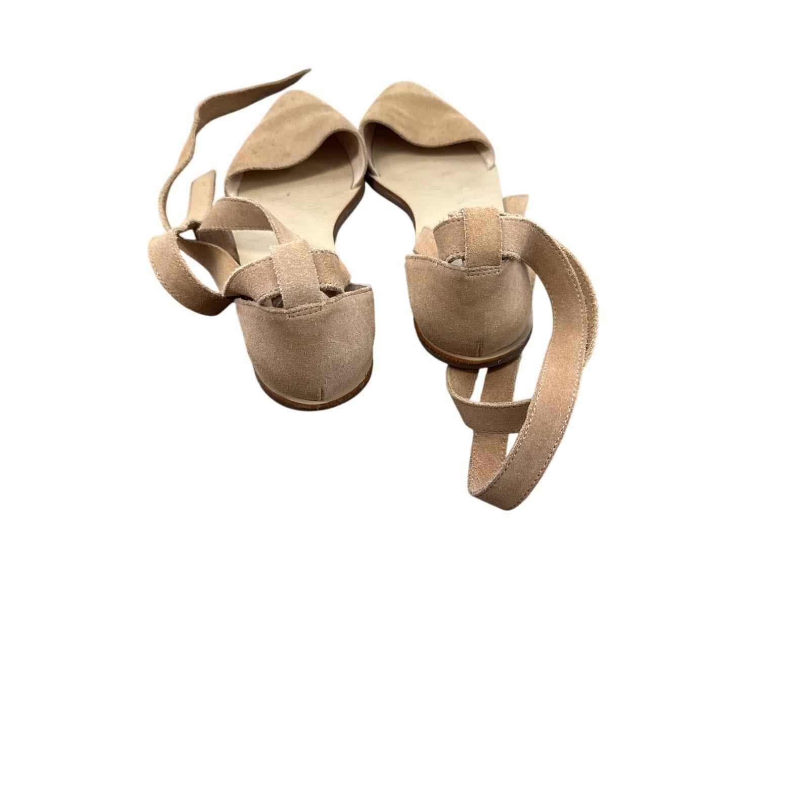 Loeffler Randall Tan Suede Slip On Flat Sz 9