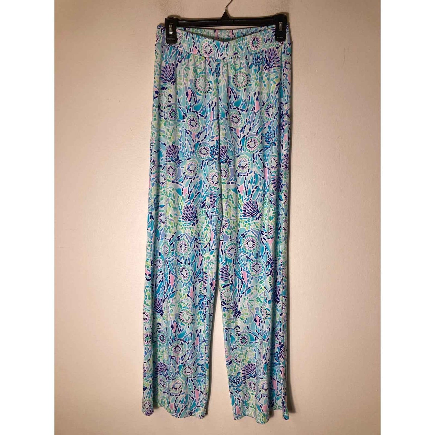 Lilly Pulitzer Light Blue Print Pull On Lounge Wear Pants Sz XS