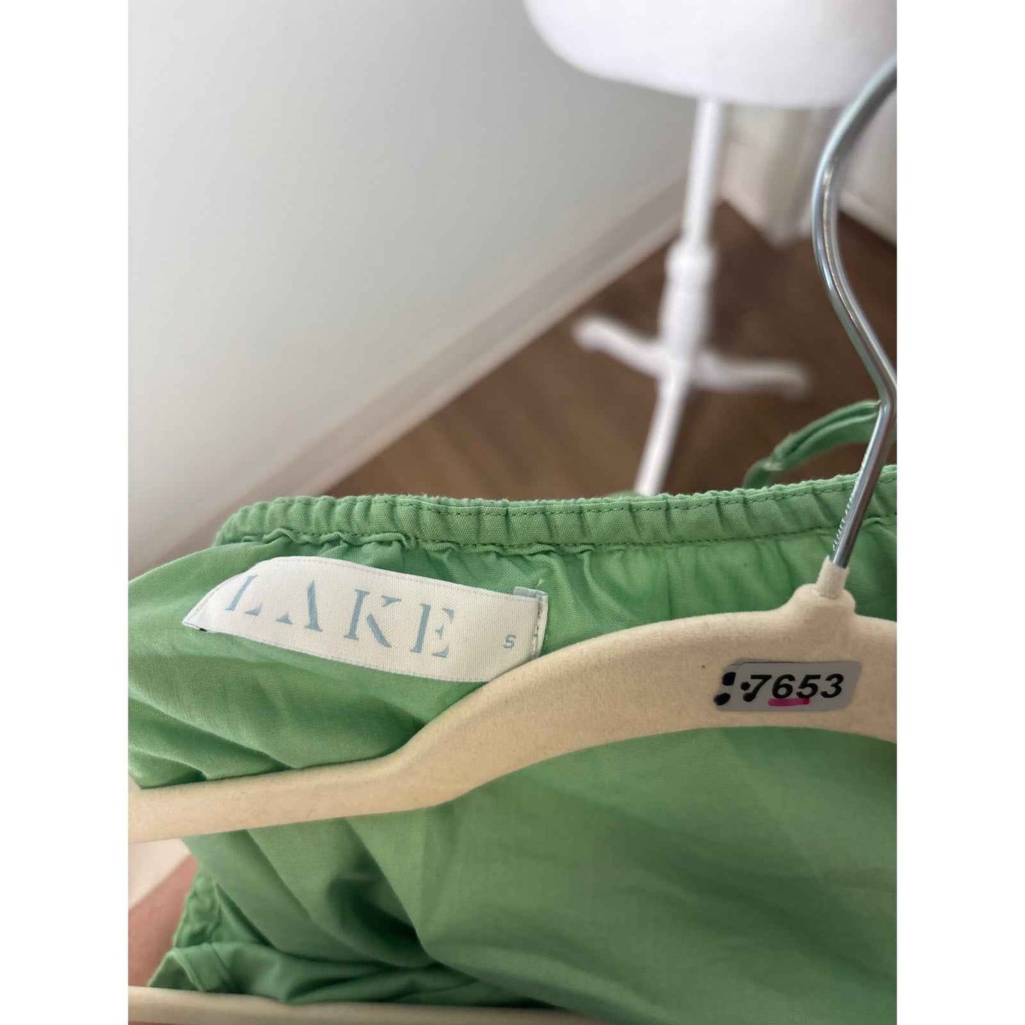 Lake Light Green Ruffled Criss Cross Back Maxi Dress Sz S