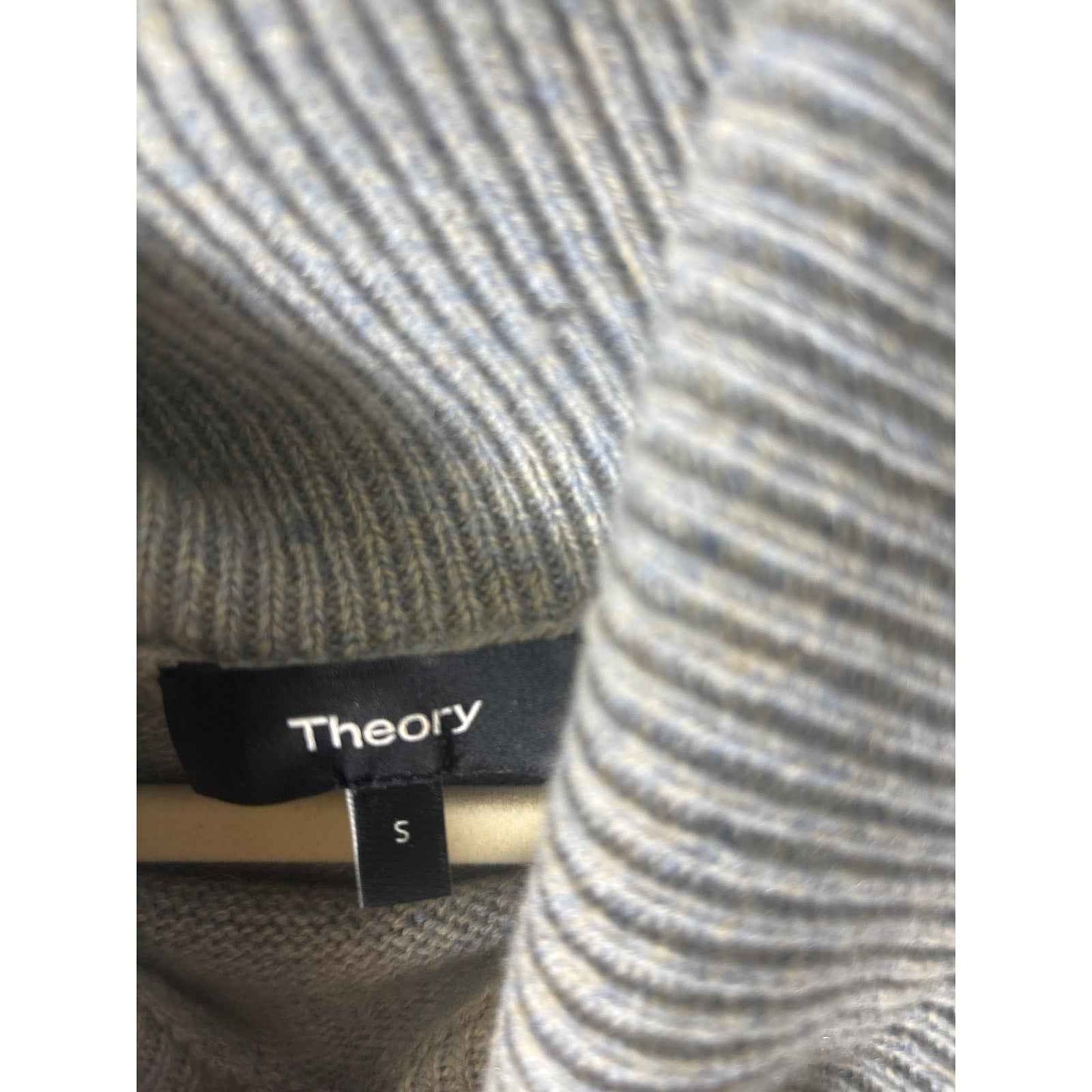 Theory Blue Turtleneck Sleeveless Sweater Sz s