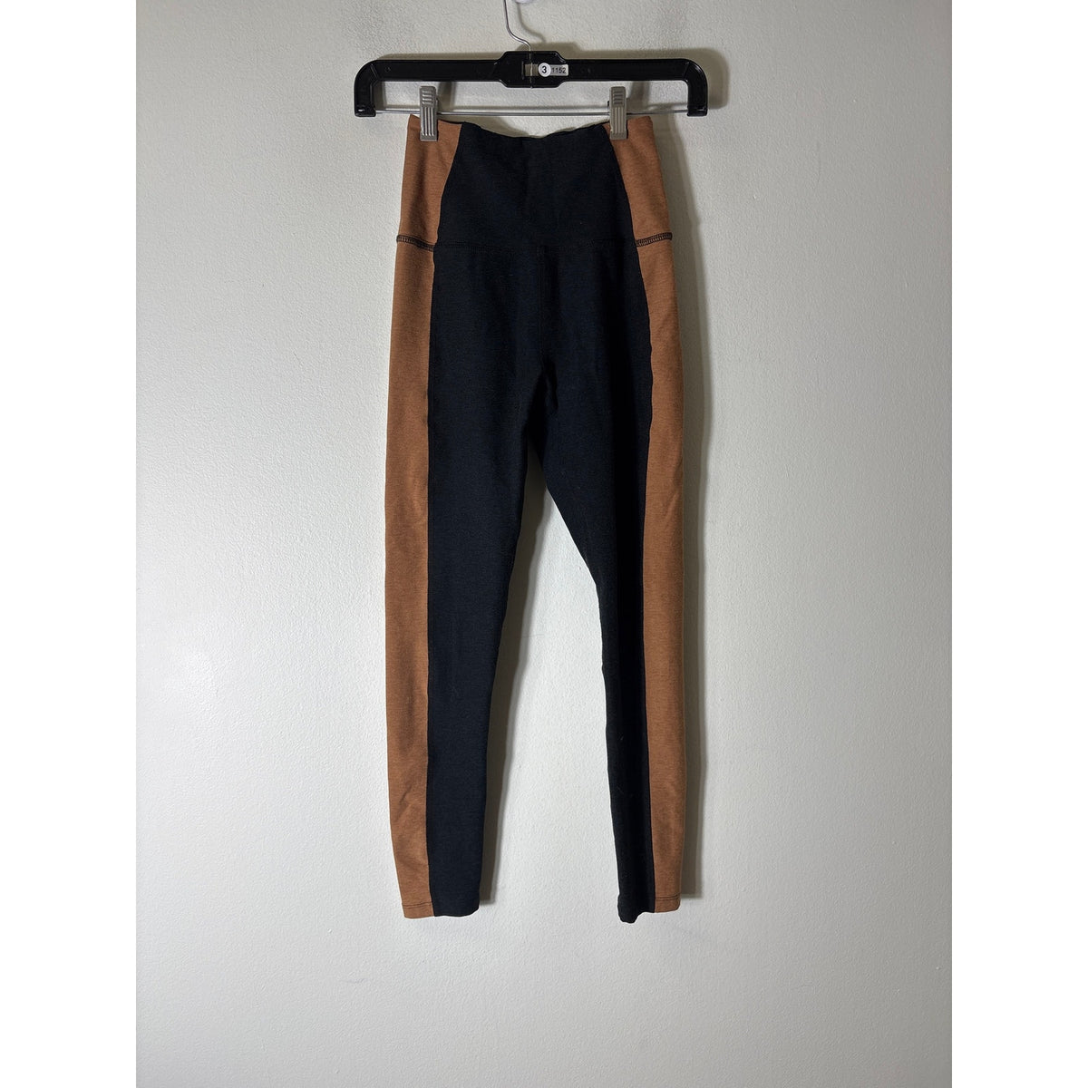 Beyond Yoga Brown and Black Color Block Yoga Pants Sz S