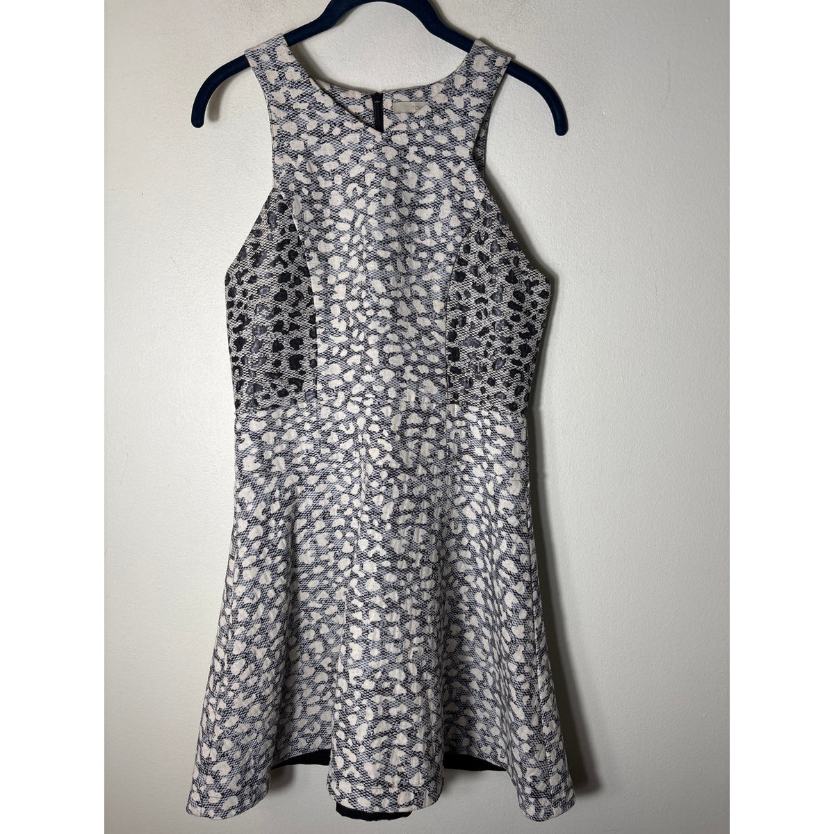 Townsen BLue and White Cheetah Print Mini Dress Sz 4