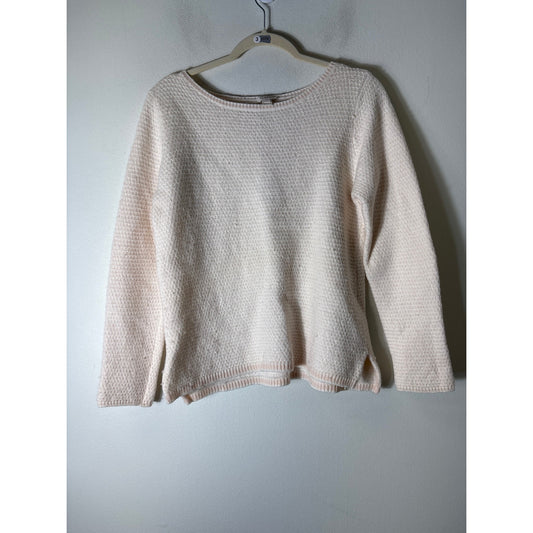 J.Crew Cream Knit Pullover Sweater Sz L