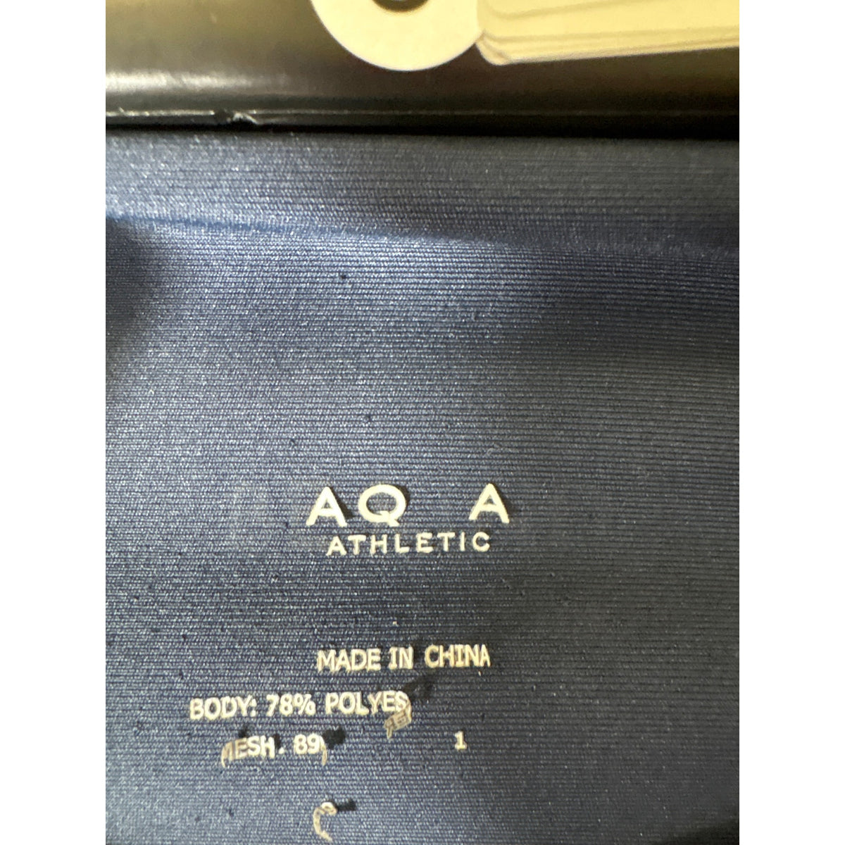 Aqua Athletic Navy Scallop Leggings Sz S