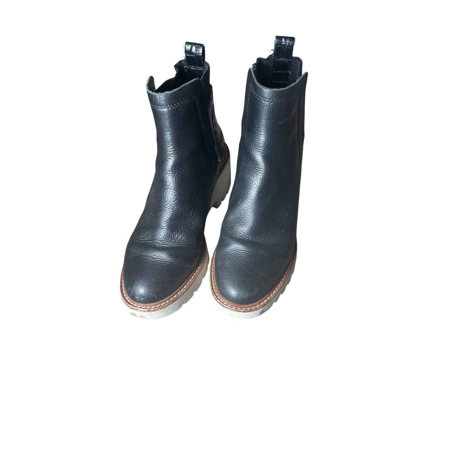 Dolce Vita Black Platform Pull On Ankle Boots Sz 7.5