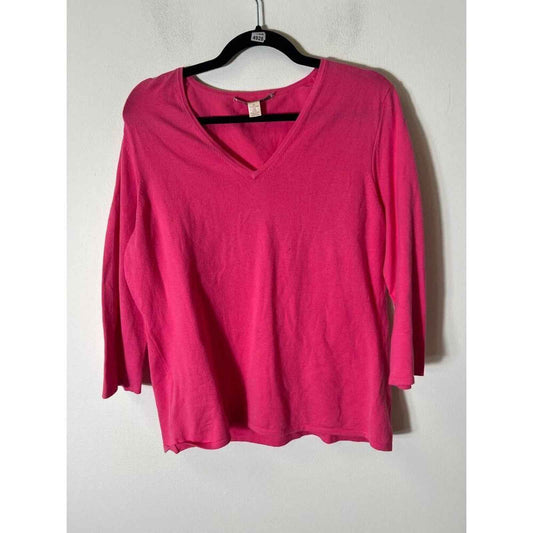 Belford Pink Three Quarter Sleeve Knit Top XL