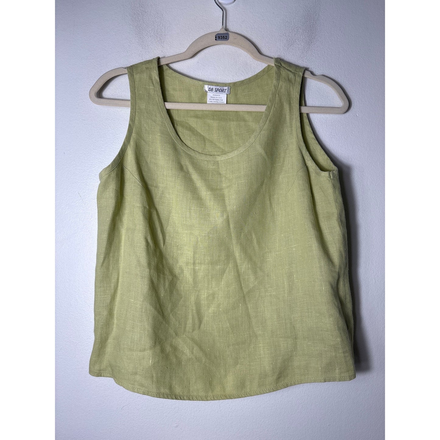 DB Sport Light Green Sleeveless Top and Crop Pants Set Sz S