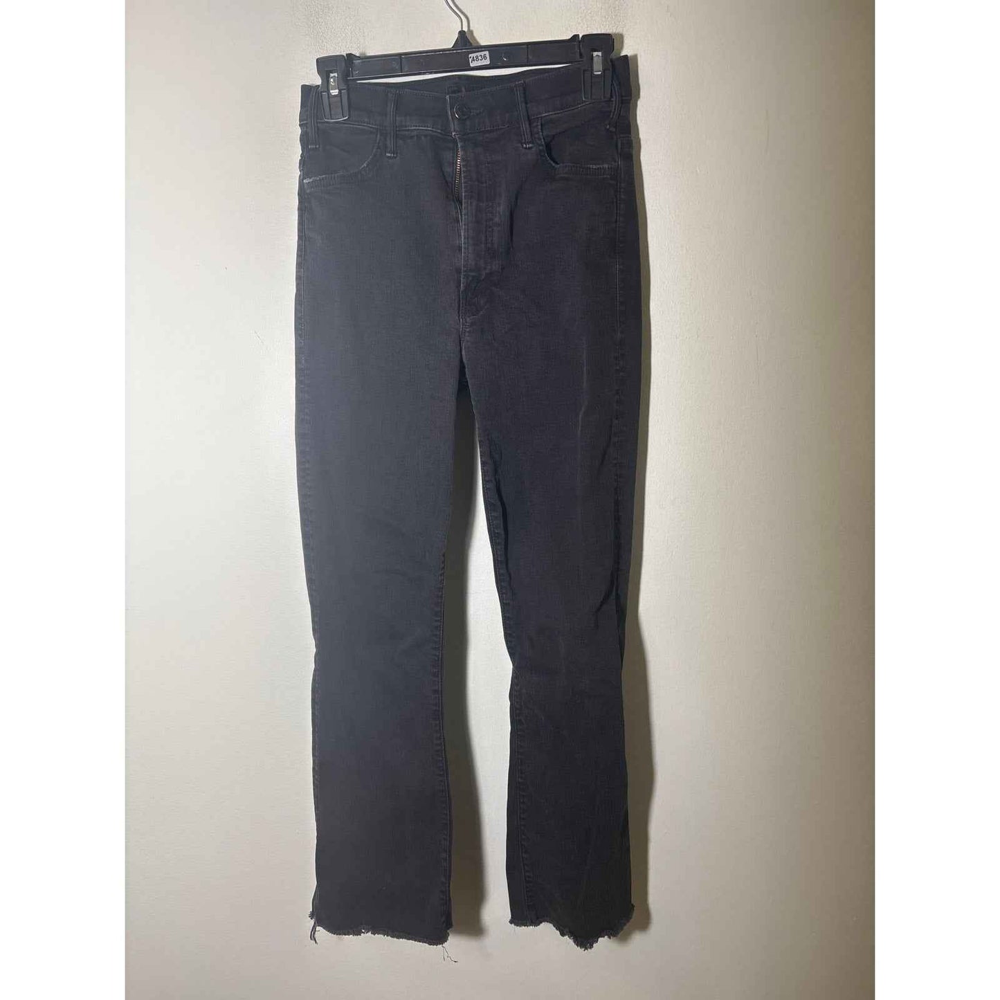 Mother Black Hustler Ankle Fray Denim Jeans Sz 26