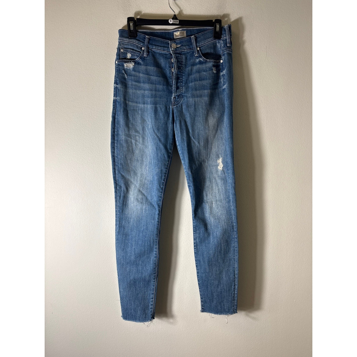 Mother The Stunner Ankle Fray Ripped Jeans Sz 28