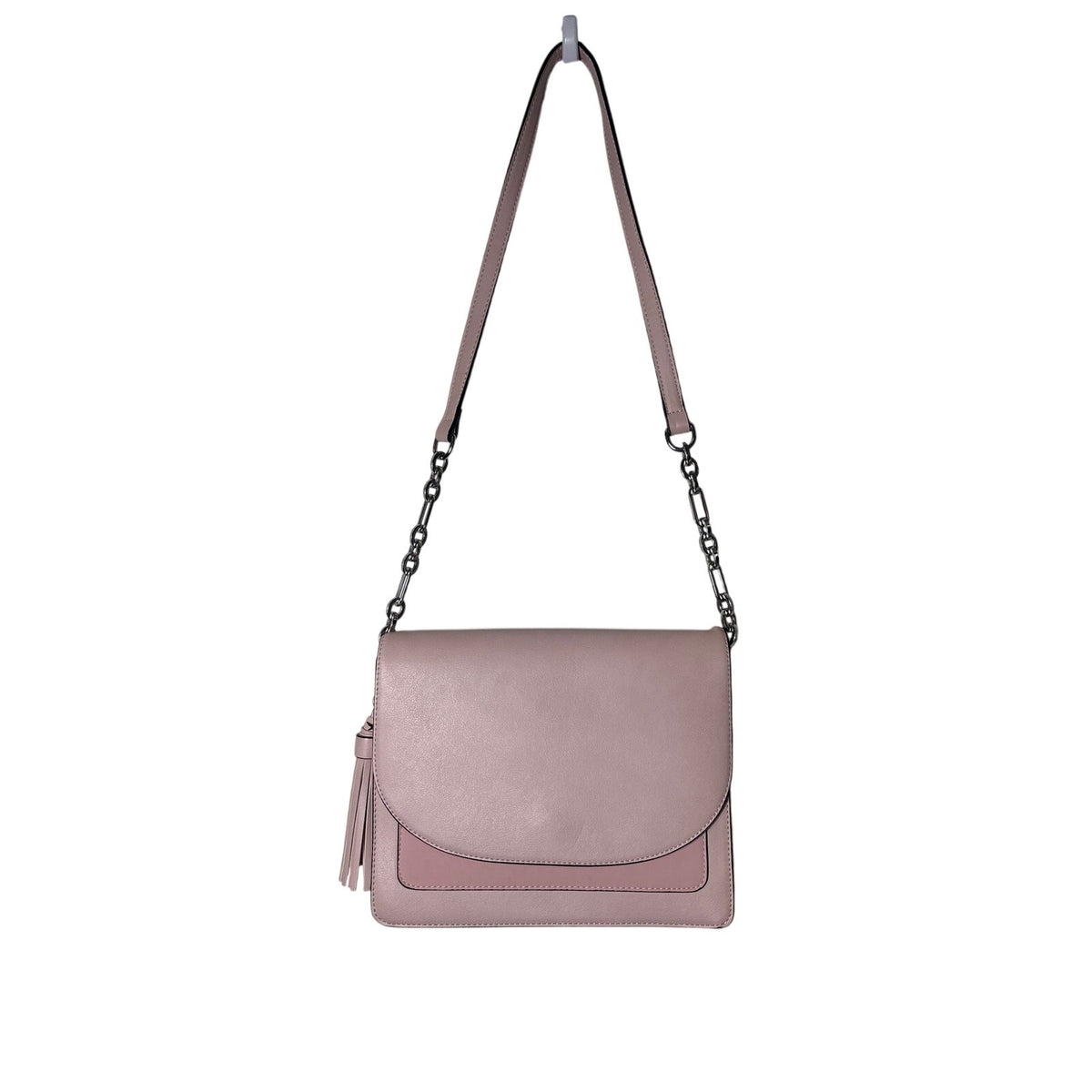 Phase 3 Pink Tassle Pocketbook Purse Sz 10.5x9"