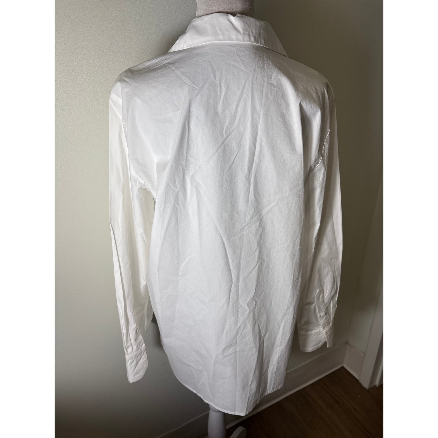 Silvia Tcherassi White Bega With Sheer Detail Inset Blouse Sz M