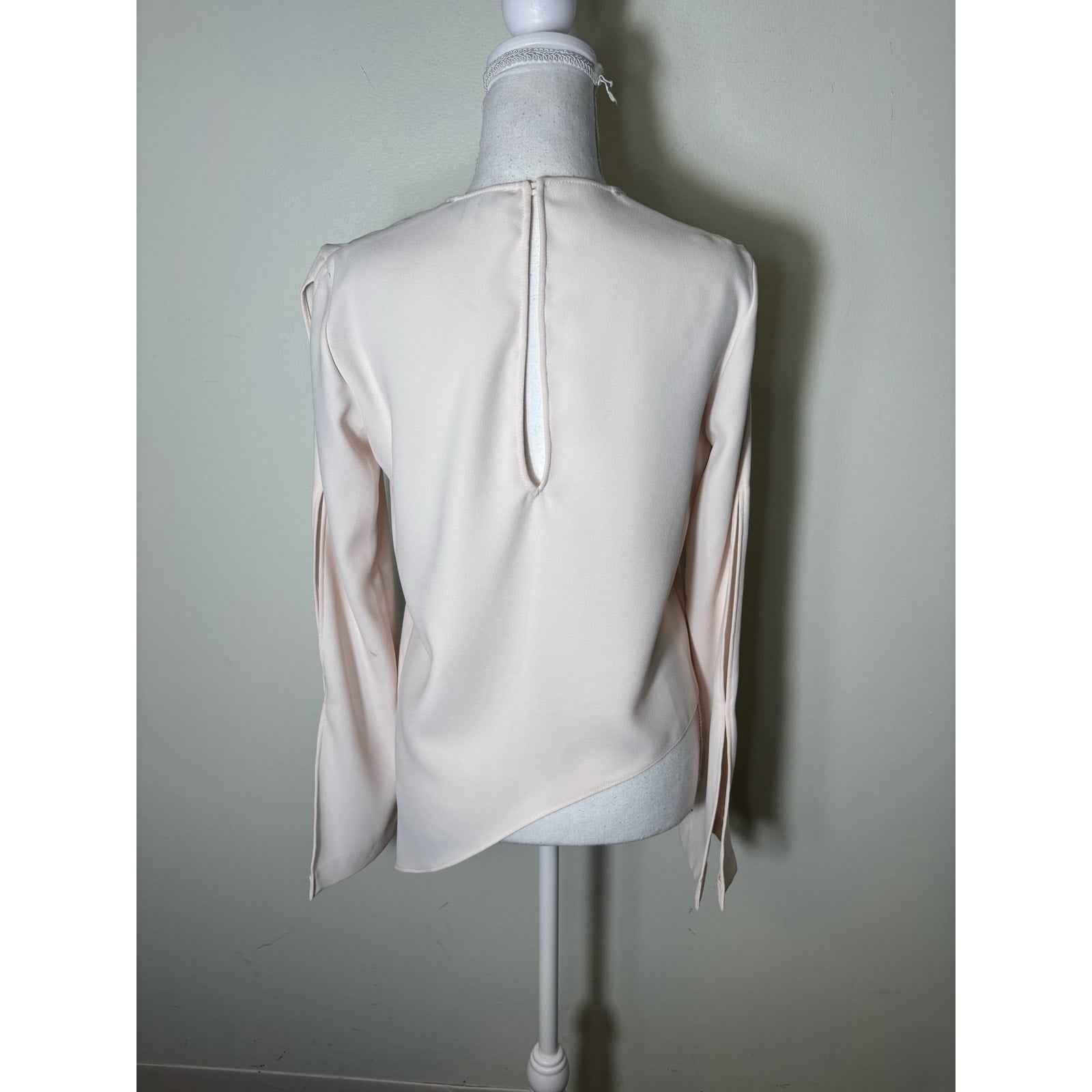 IRO Cream Asymmetrical Long sleeve Shirt Sz 34