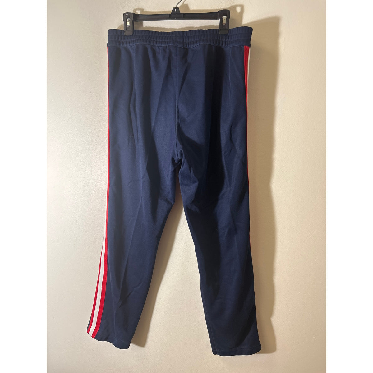 Mens Boast Navy With Red and White Stripe Tipped Warm Up Pant Sz L