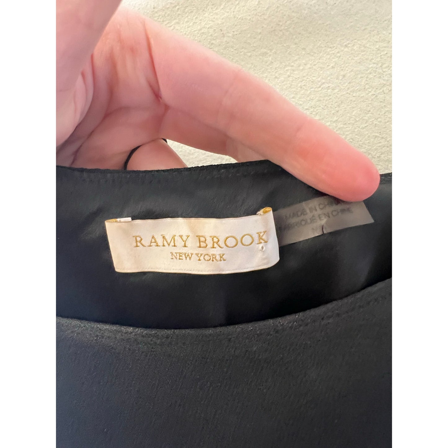 Ramy Brook Black Cocktail Beaded One Shoulder Asymmetrical Top Sz M