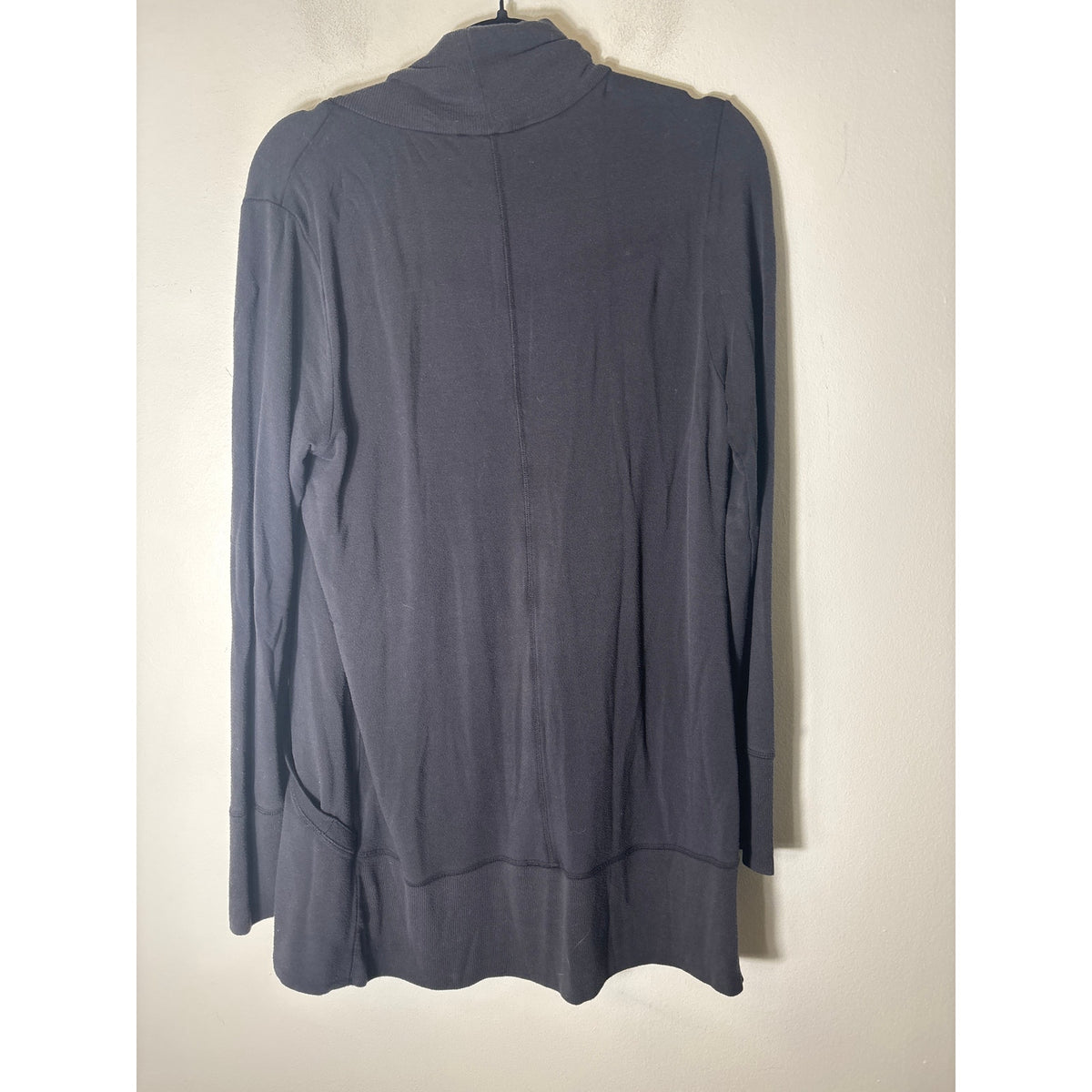 Athleta Black Long Sleeve Knit Open Front Cardigan Sz M