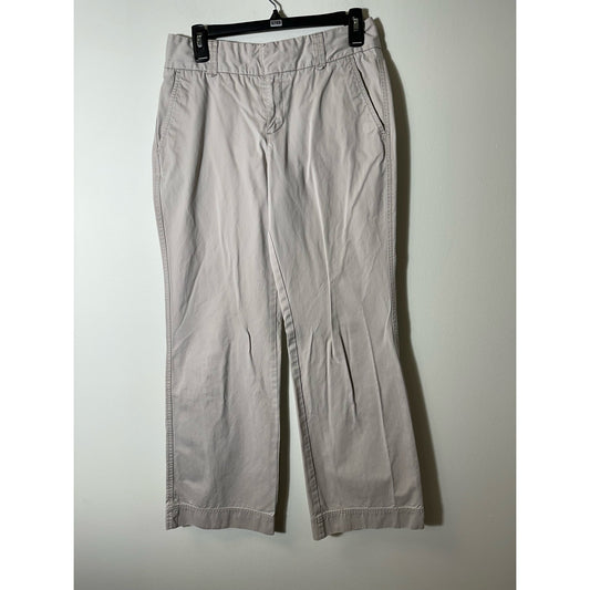 Women's Eddie Bauer Mercer Fit Wide Leg Khaki Pants Sz 4