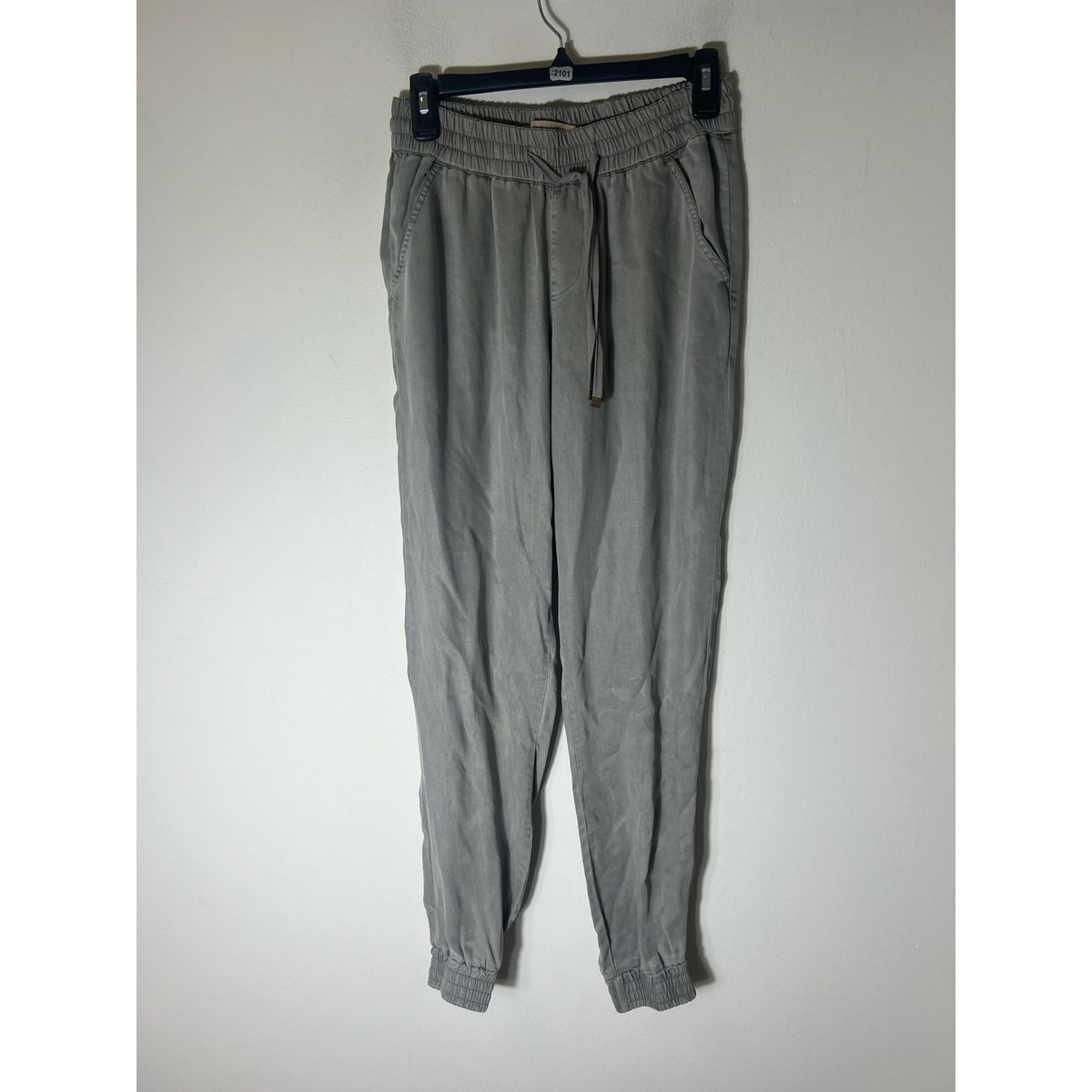 Max Jeans Loose Fit Elastic Waist Gray/Green Pants Sz S