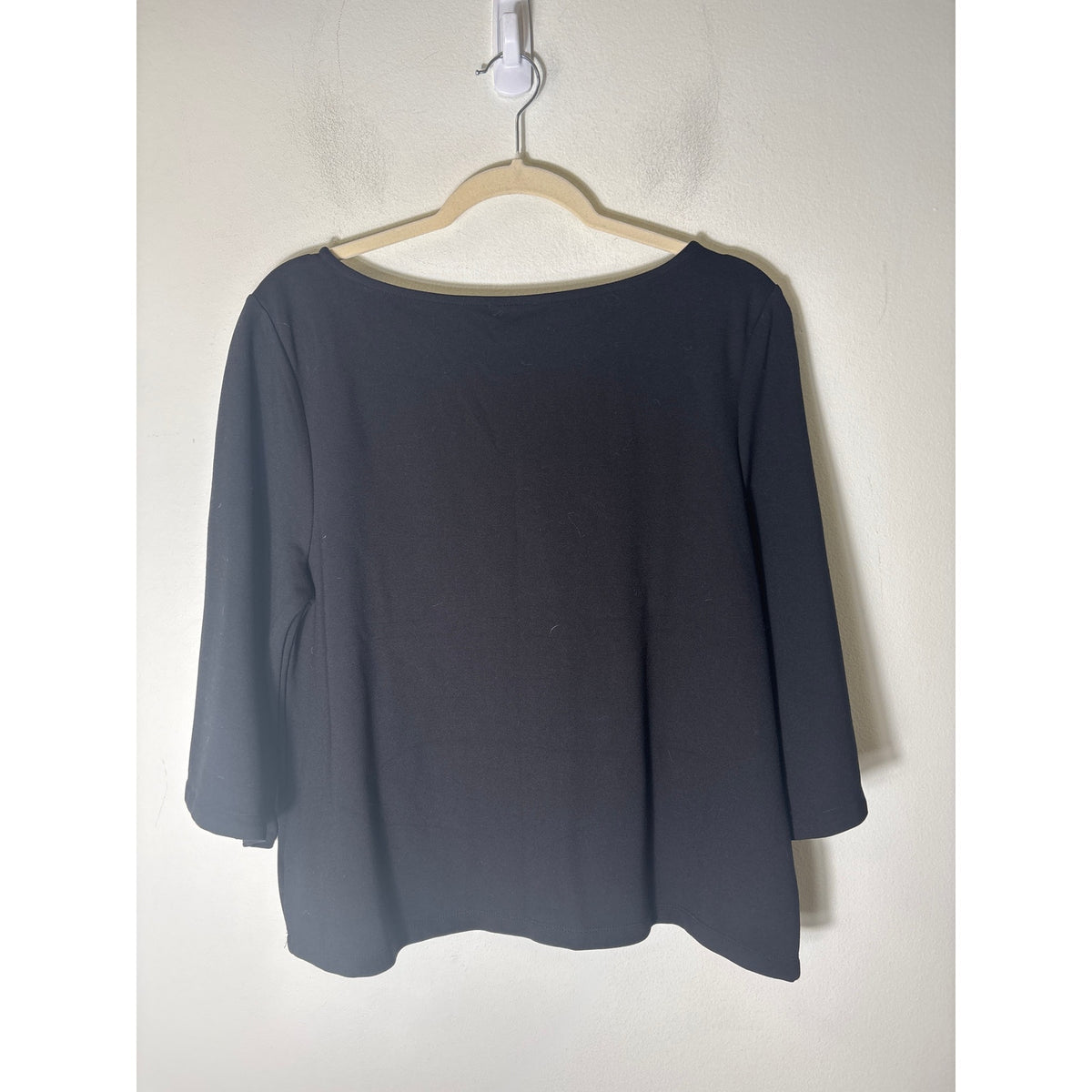 Halogen Black 3/4 Bell Sleeve A-Line Top Sz 1