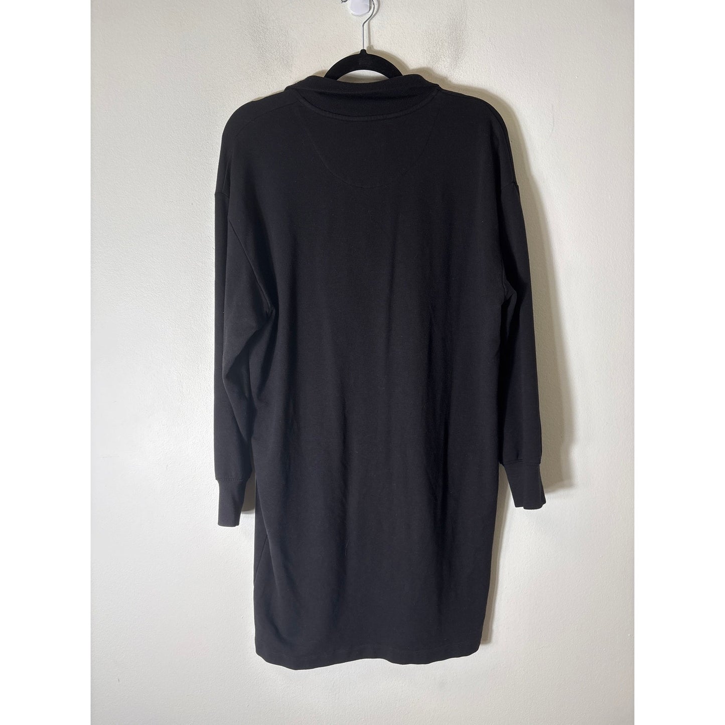 Lou & Grey Black Sweatshirt Long Sleeve Dress Sz M