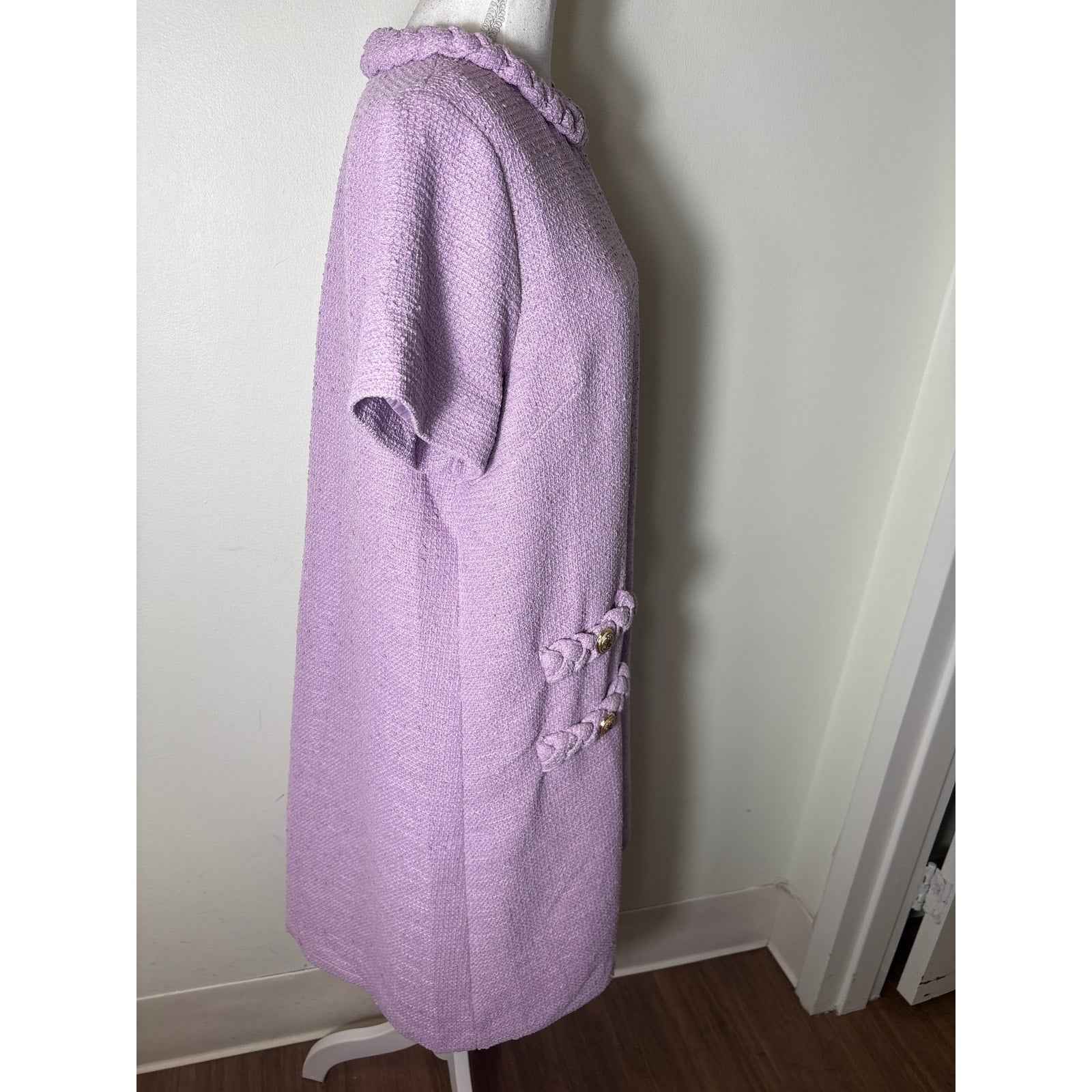 Tuckernuck Lavender Jackie Tweed A-Line Mini Dress Sz XL