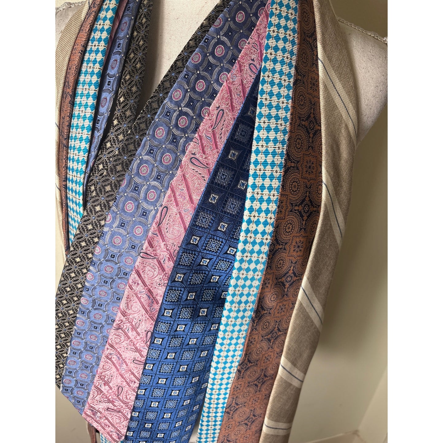 Mens Bundle of 7 Silk Ties Sz One Size