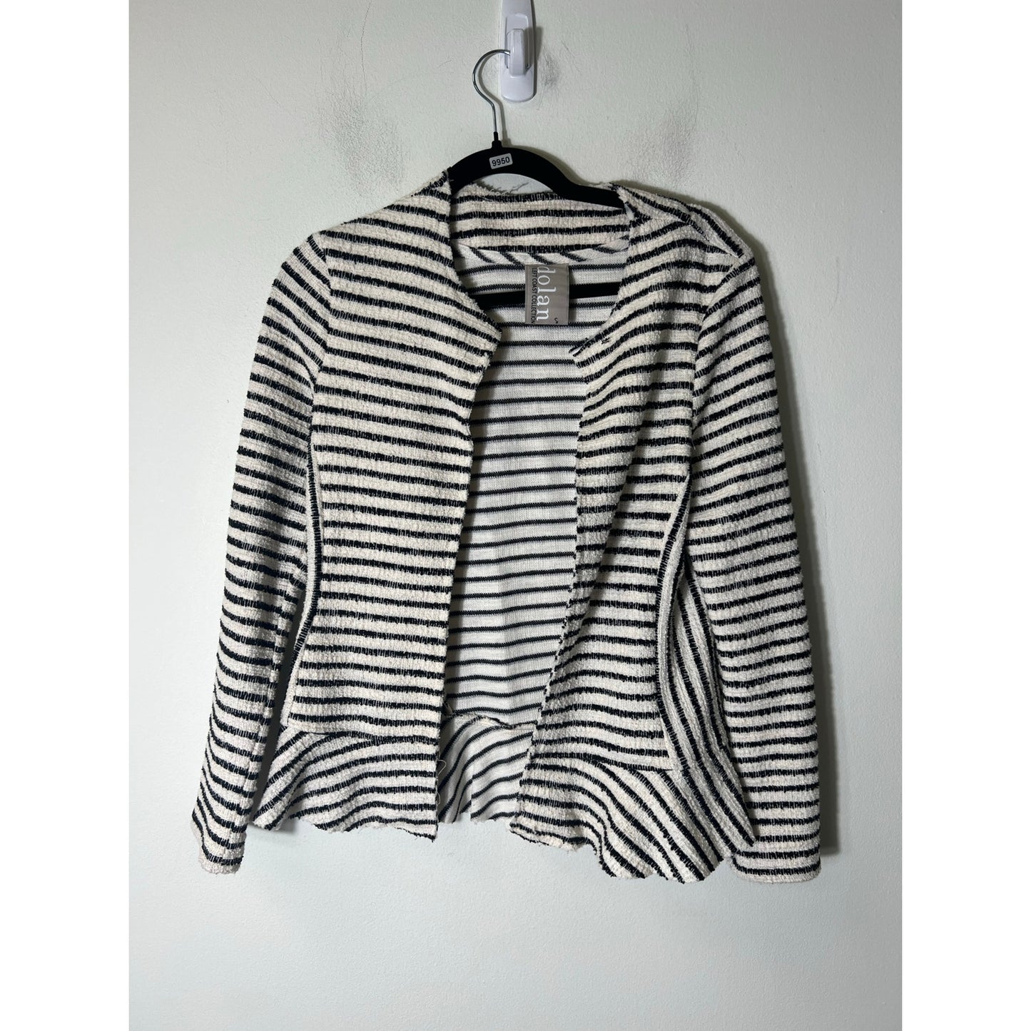 Dolan Left Coast Collection Black White Stripe Long Sleeve