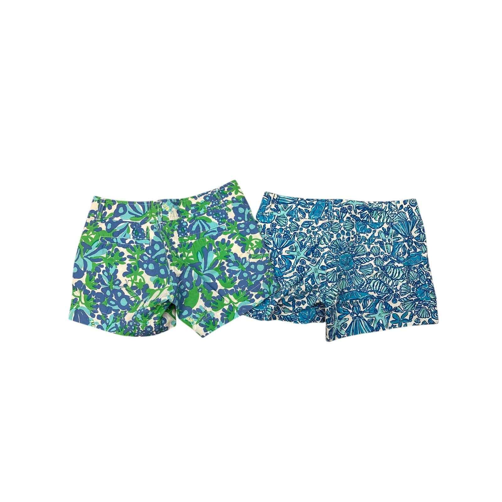 Bundle of 2 Lilly Pulitzer Blue Short Shorts sz 00