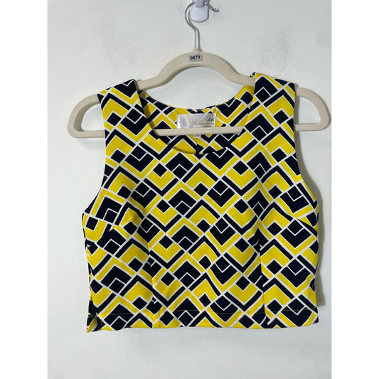 JOA Los Angeles Yellow and Navy Sleveless Top Sz S