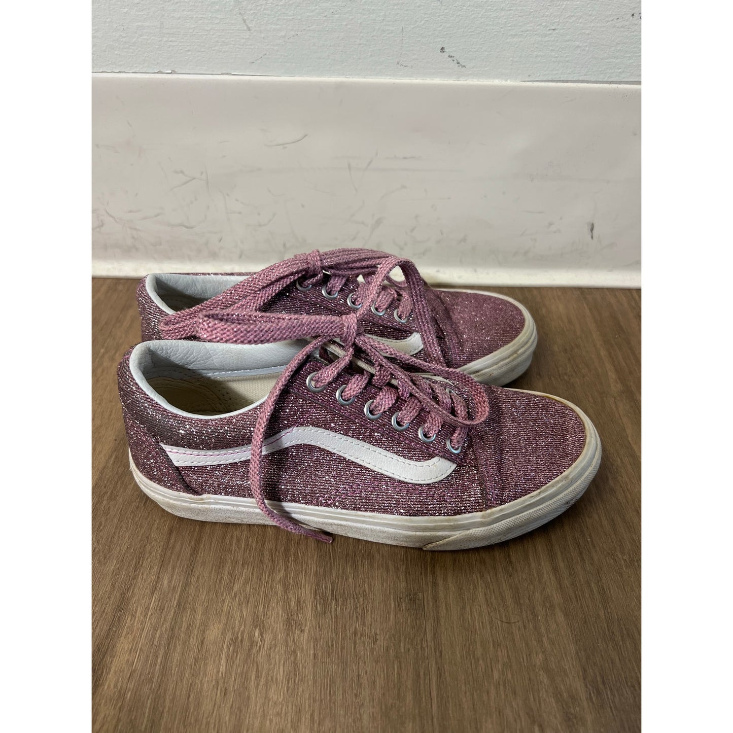 Van's Purple Sparkle Tennis Shoes Sz 6