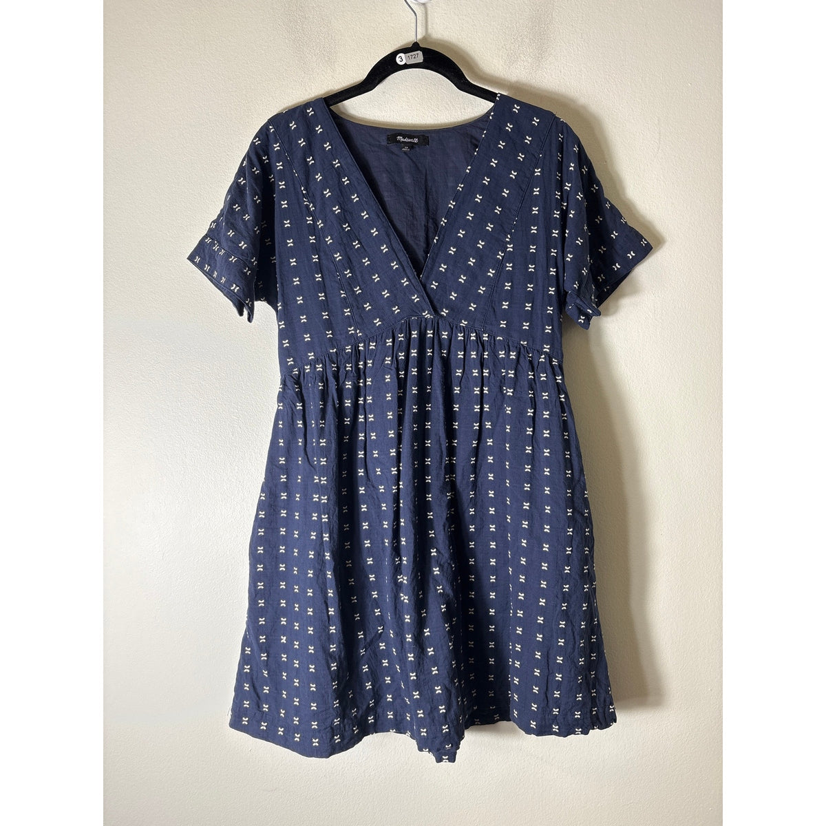 Madewell Navy With White Stitching Mini Dress Sz XS
