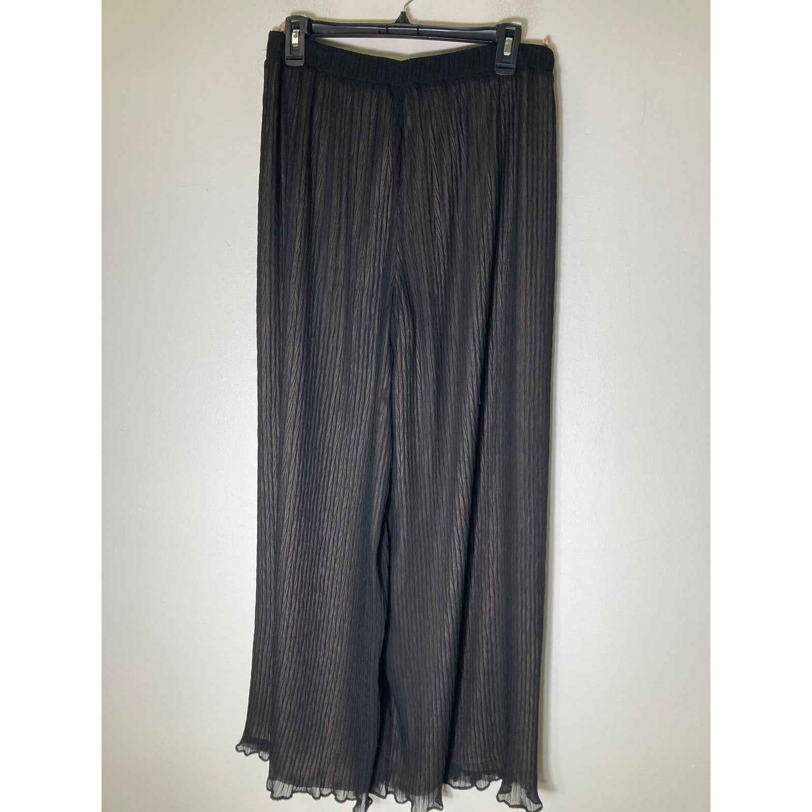 Hoss Black Flowy Slacks Sz 42